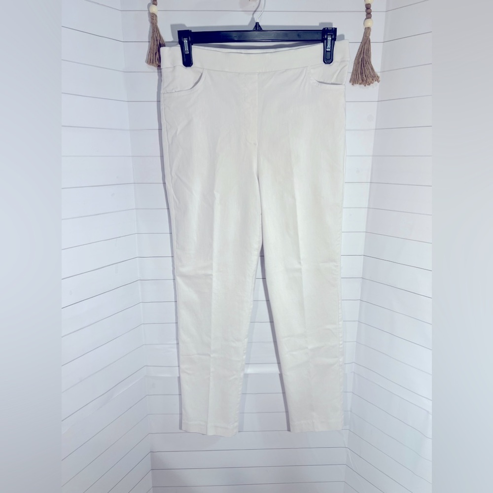Alfred Dunner Size 14 White Slacks
